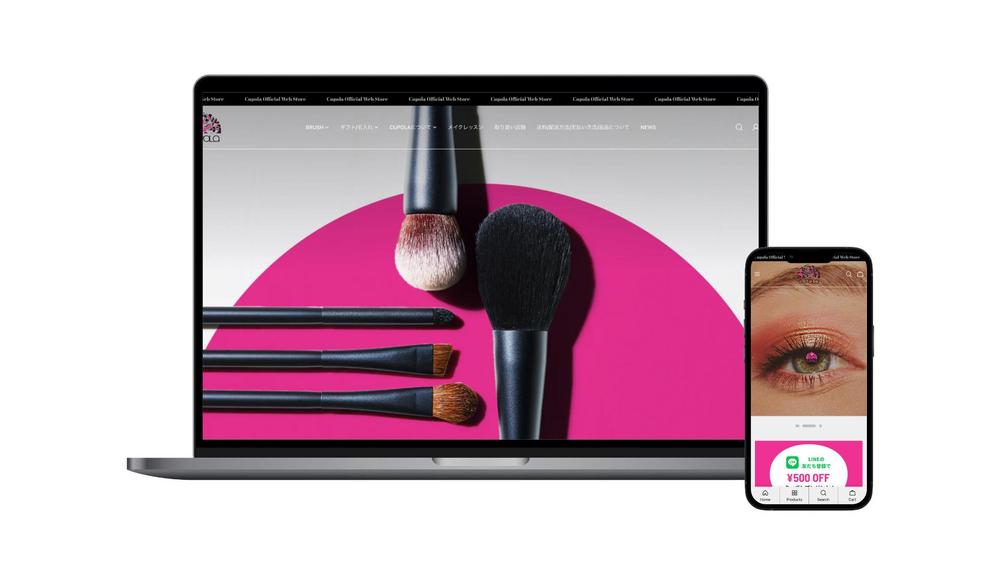 メイクブラシECサイト／Shopify構築しました