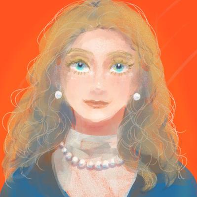 架空の外国人女性を描きました