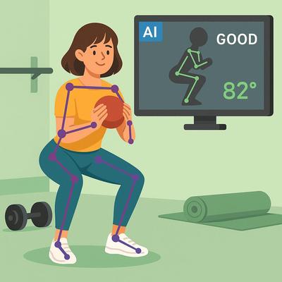 無人フィットネス向け AI姿勢解析システムを開発しました