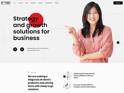 ビジネスコンサルティング向けウェブサイトテンプレートました