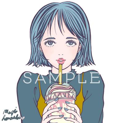 女の子のイラストを作成しました