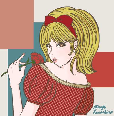 フライヤー用の女の子イラストを作成しましました