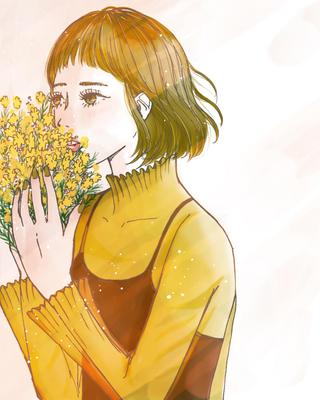広告用女の子のイラストを作成いたしました