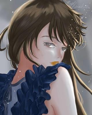 広告用厚塗りの女の子イラストを作成いたしました