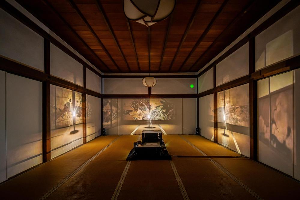 世界遺産 京都 醍醐寺の重要文化財・三宝院「純浄観」内にて「日本国際芸術祭」アートイベントの撮影をしました