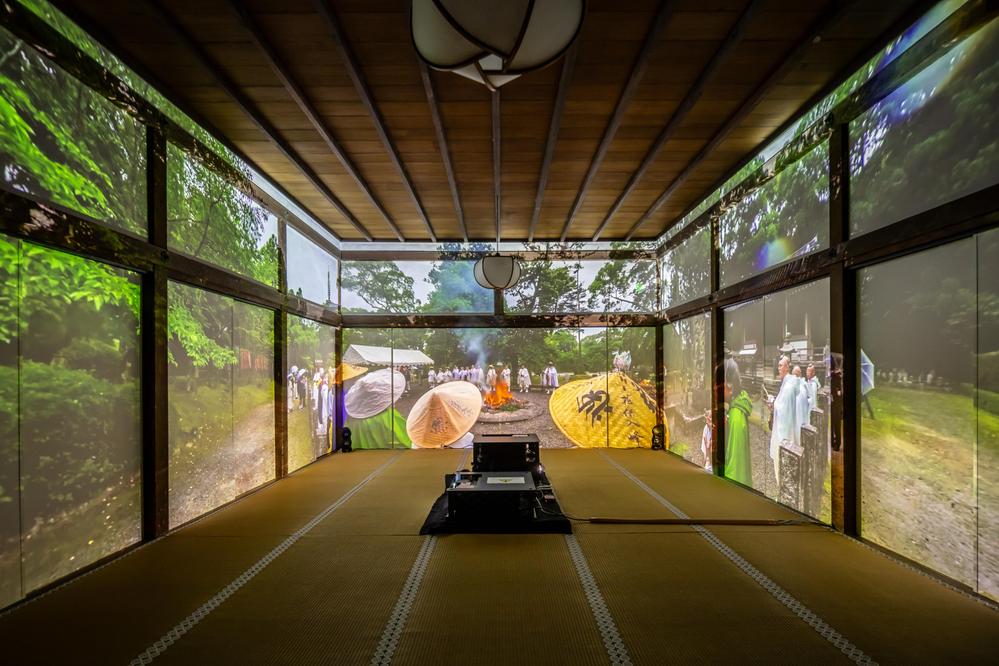 世界遺産 京都 醍醐寺の重要文化財・三宝院「純浄観」内にて「日本国際芸術祭」アートイベントの撮影をしました