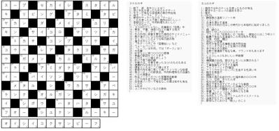 クロスワードを作成しました