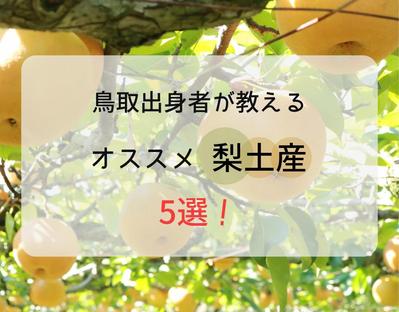 鳥取の梨土産を探している人におすすめの商品まとめについて、構成～入稿まで担当しました