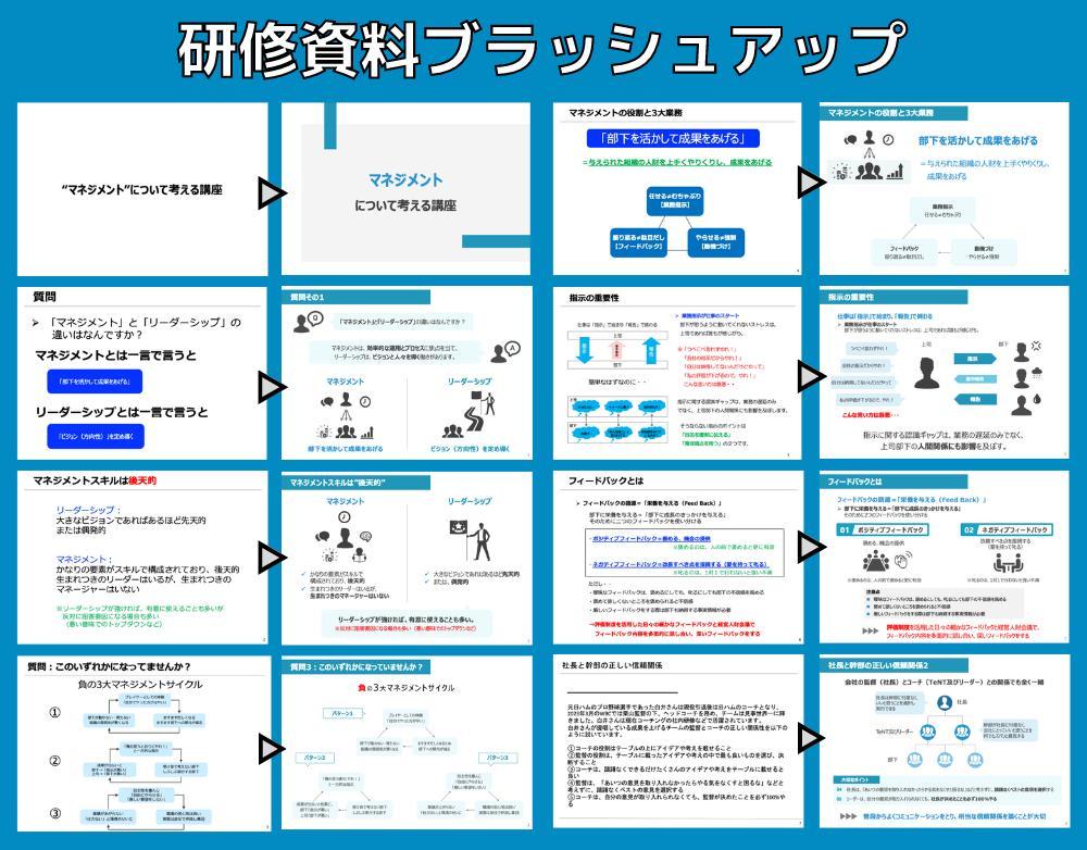 社内研修で使用する資料のブラッシュアップをしました