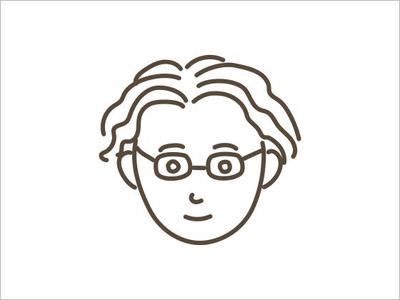シンプルな線で顔のイラストを描きました