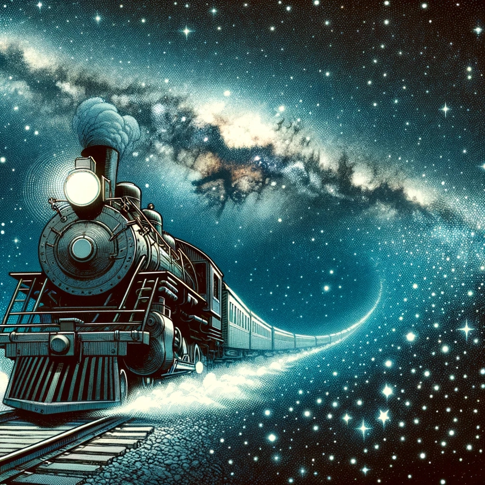 パブリックドメインである宮沢賢治さんの”銀河鉄道の夜”を現代風にリメイクして絵本にしました