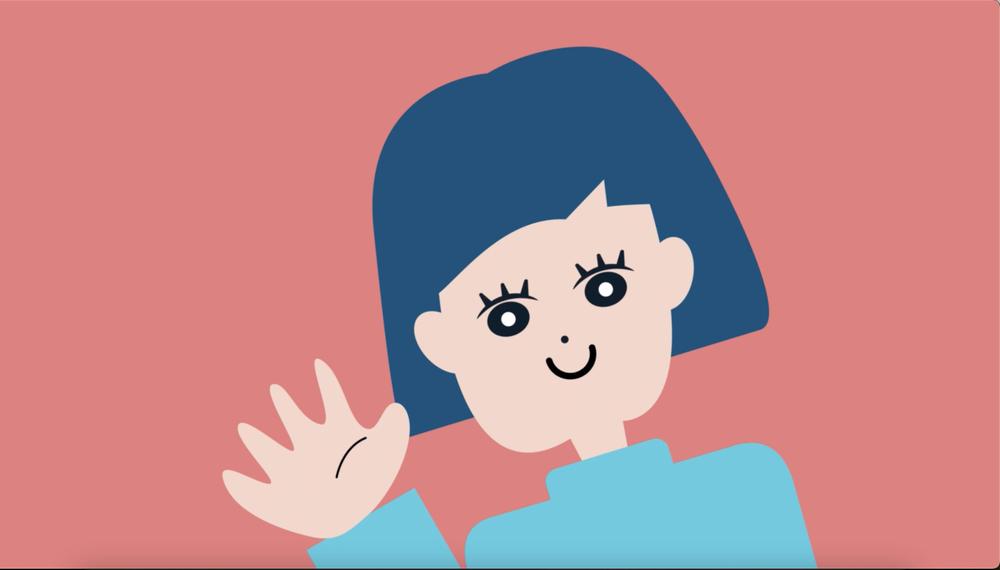 オリジナルイラストで女の子の２Dアニメーションを制作致しました