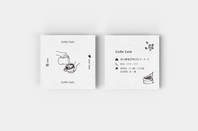 カフェのショップカードを制作しました