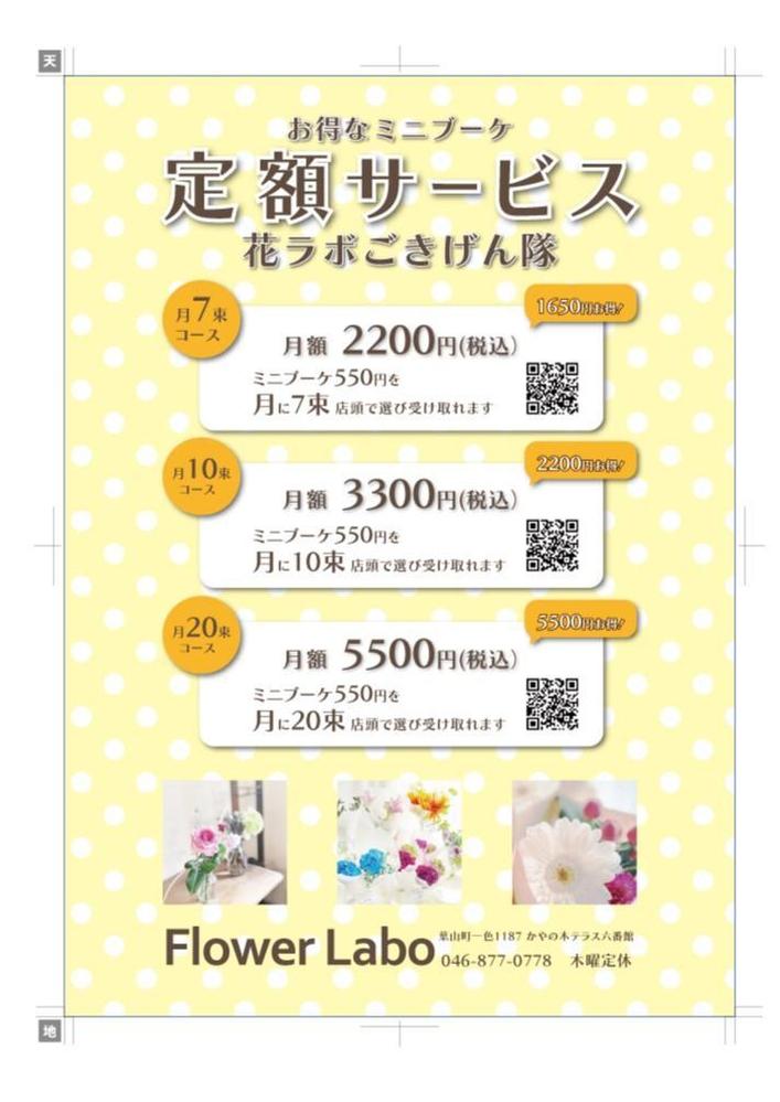 チラシ　制作しました