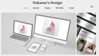 Nakama's Design という自己紹介WebサイトをWixで作成しました