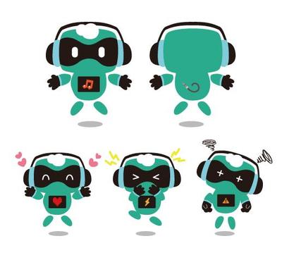 音楽ロボットをイメージしたキャラクターを作成しました