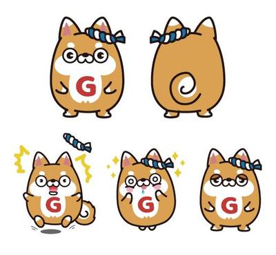 柴犬のキャラクターを作成しました