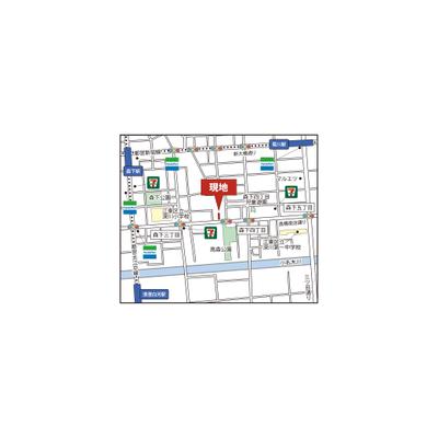 不動産広告やお店紹介に使用する簡易地図の作成をしました