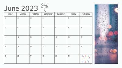 2023年6月のカレンダーをCanvaで作成しました