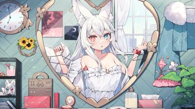 Vtuber Frayja様の配信等で使用する待機画面を制作させていただきました