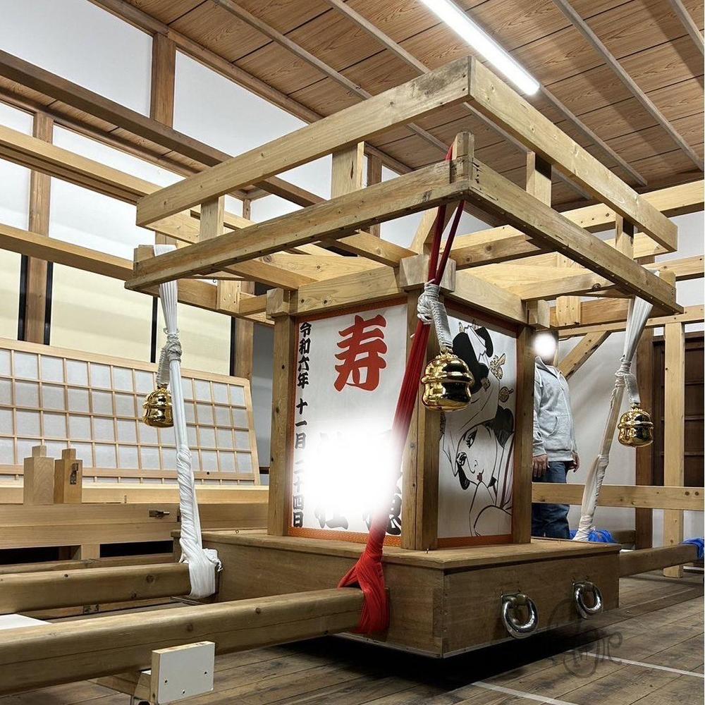 結婚式の披露宴で使われた万灯神輿用に浮世絵風の似顔絵を制作致しました
