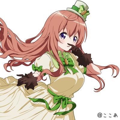 人差し指で鼻の下をこする少女（上半身のみ）のイラスト制作をしました