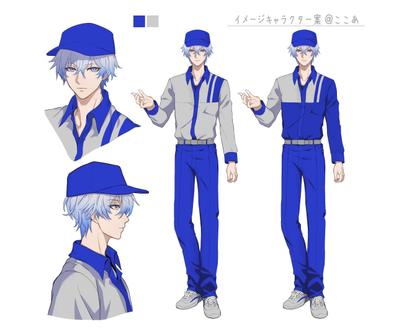 青年キャラクターデザイン案を作成しました