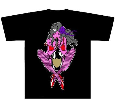 スナックの周年記念Tシャツの背中側に入れるイラストコンペ応募作品を制作しました