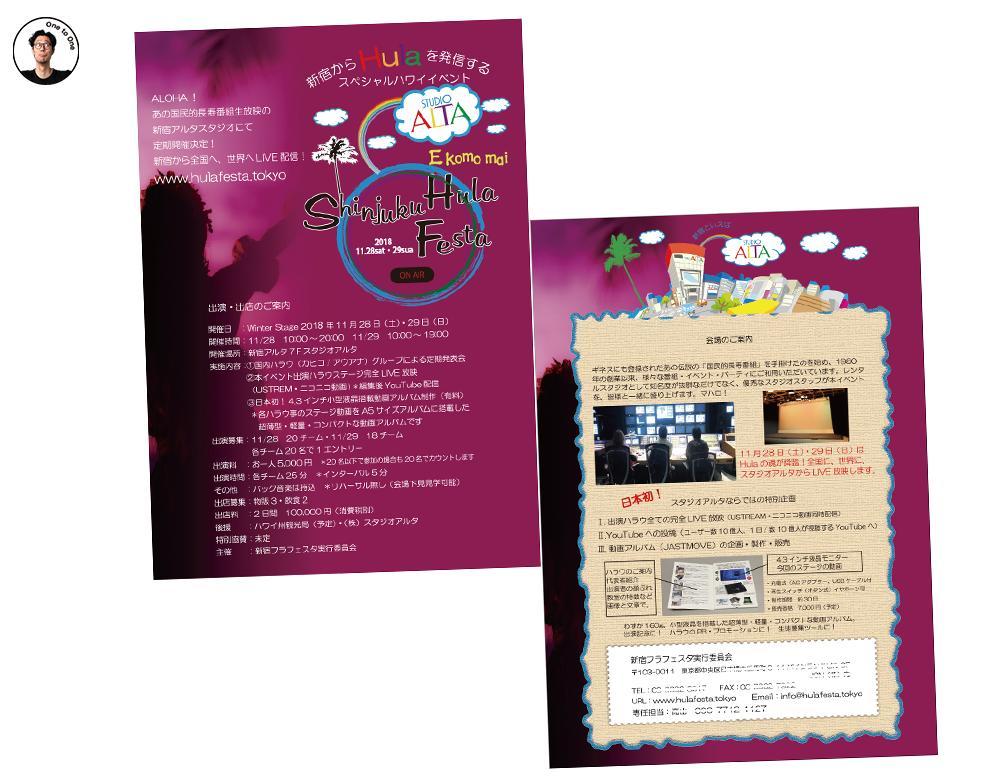 新宿フラフェスタ告知案内ポスターB2サイズを作り
ました