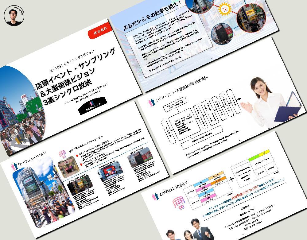 渋谷109イベントスペースと連携した街頭ビジョン放映の媒体資料を作り
ました