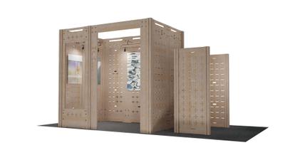 【3Dモデリング】企業展示ブースのモデリングを行いました
