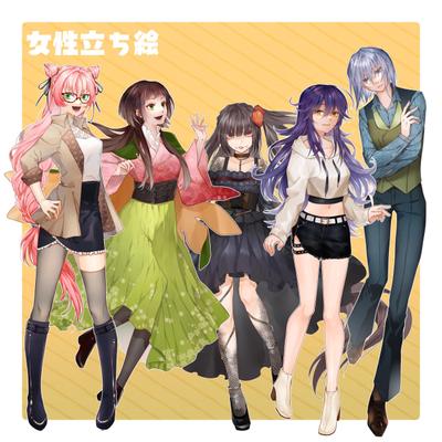 TRPGに使用する女性の立ち絵イラストを製作いたしました