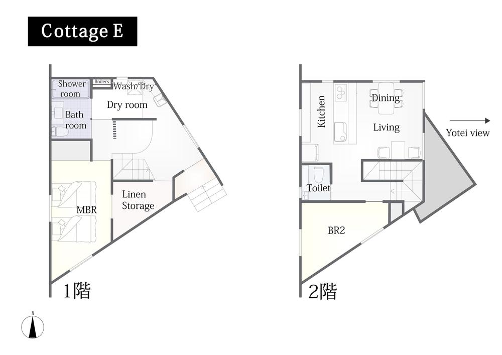 間取り図、区画図を作成し写真加工をして不動産の販売図面を作成しました