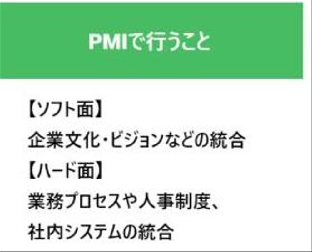 子会社を吸収合併した際のPMIをリーダーとして担当しました