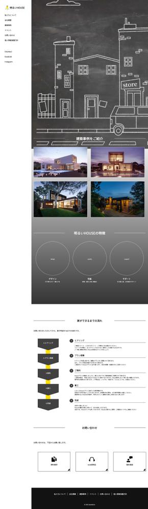 建築会社　様（架空）コーポレートサイトを作成しました