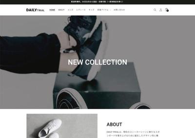 スニーカーショップのECサイト（サンプル）をShopifyで作成しました