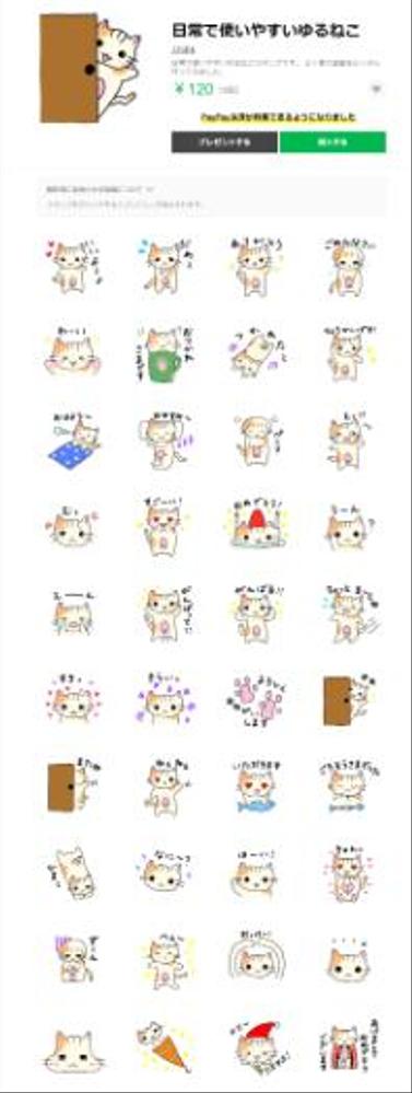 イラストを40個描き、LINEスタンプを制作しました