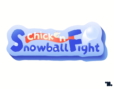 インディーゲーム「Chicken Snowball Fight」のタイトルロゴをデザインしました