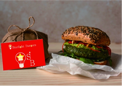 ハンバーガーショップのショップカードを制作しました