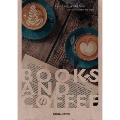 書店＆カフェ「AMANDA COFFEE」のポスターを制作しました