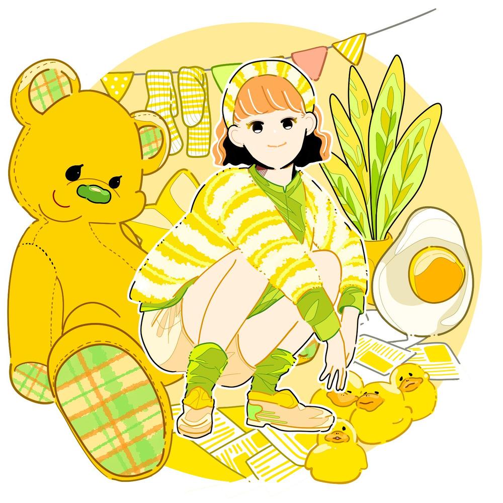 ポップなテイストも描けるのでサンプルにまとめました