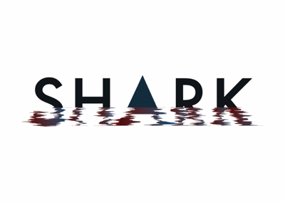 架空のサメ映画のロゴを制作しました