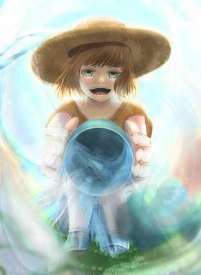 キラキラしたイラストを描きました