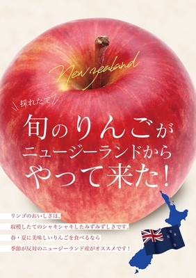 【ポスターコンペ】NZ産リンゴを紹介するポスター。デザイン提案させていただきました