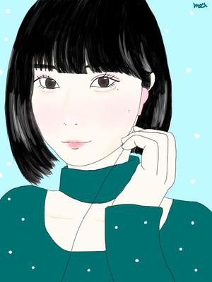 女の子のイラストを制作しました