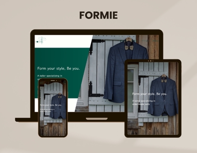 オーダーメイドスーツの専門店FORMIEのコーポレートサイトを制作しました