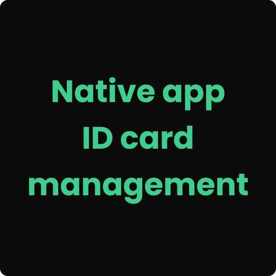 Mobile native App for ID card management appました