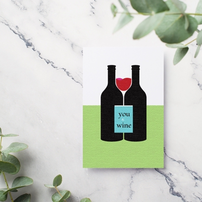 ワインショップに向けてのカードを制作いたしました