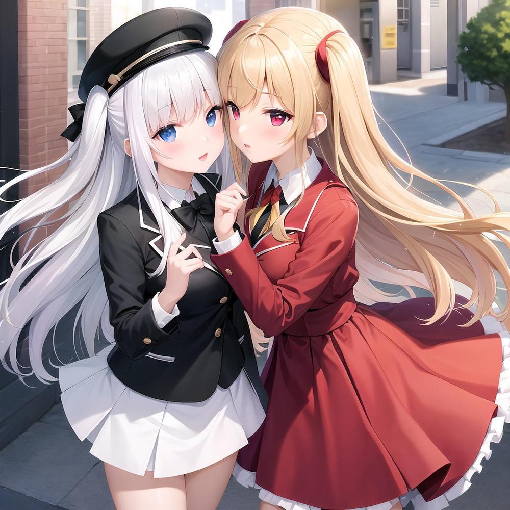 StableDiffusionと拡張機能による２人のイラストを作成しました