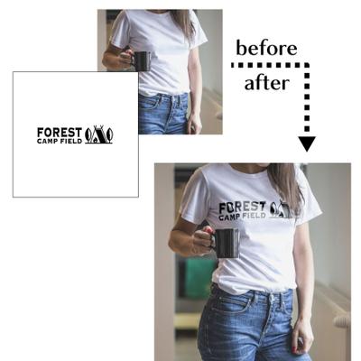 オリジナルロゴとTシャツの合成写真（商品画像）を作成しました